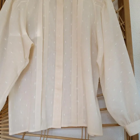 Vintage Geiger Of Austria Wool Blend Sheer Blouse - Picture 3 of 8